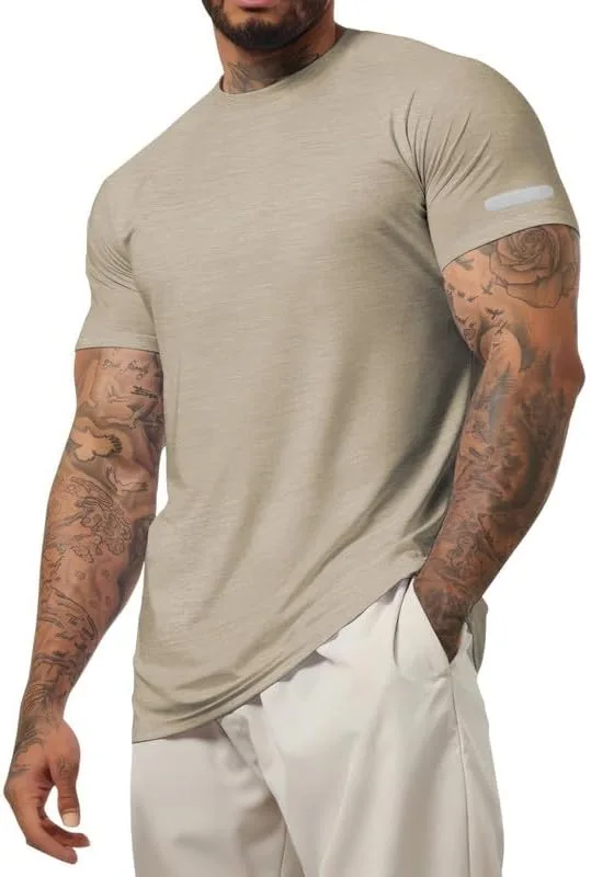 

Мужская футболка Casual Quick Dry Moisture Wicking Regular Fit для тренировок JVVOO