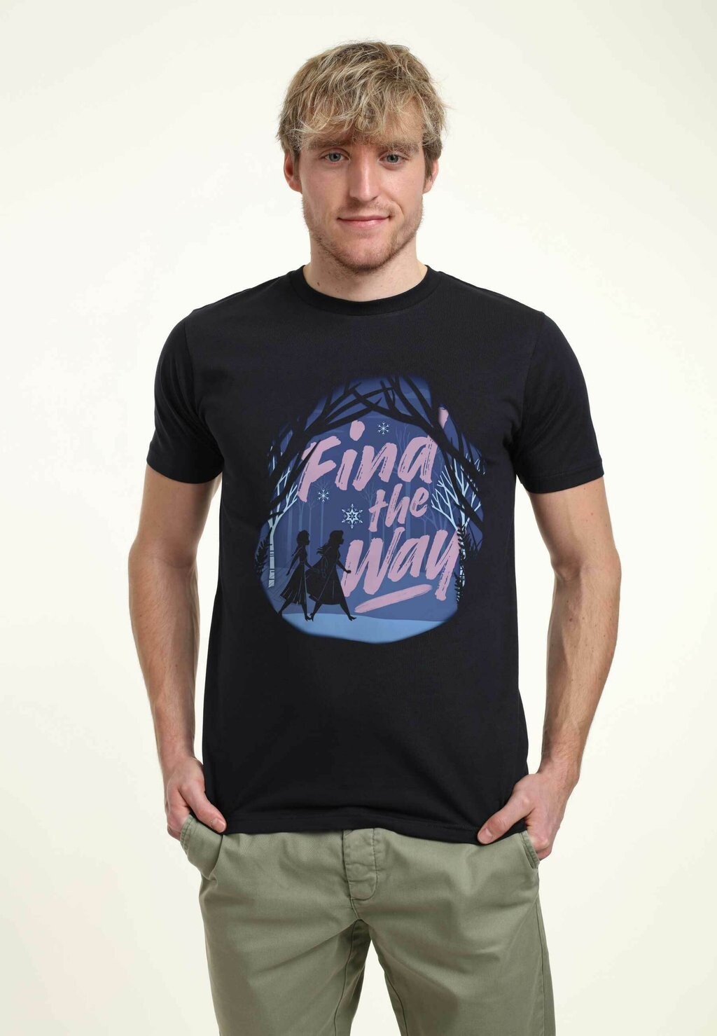 

Футболка с принтом FROZEN 2 PAPER WINTER UNISEX Henry Tiger, темно-синий