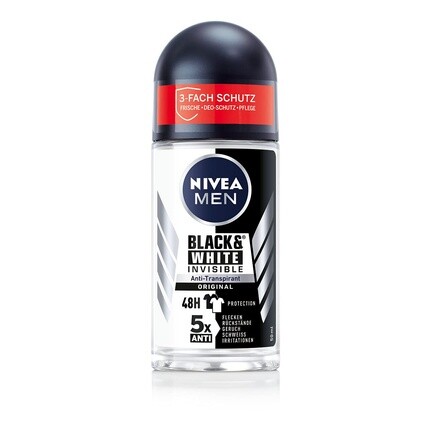 

Мужской шариковый дезодорант черный+белый, 50 мл, новая формула, Nivea