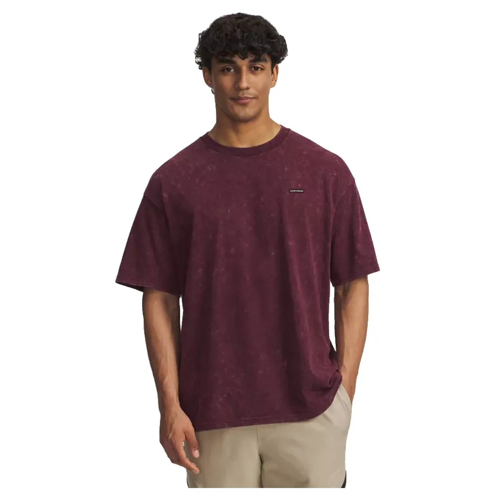 

Футболка с коротким рукавом спортивная Under Armour Heavyweight Oversized Logo Wash, фиолетовый