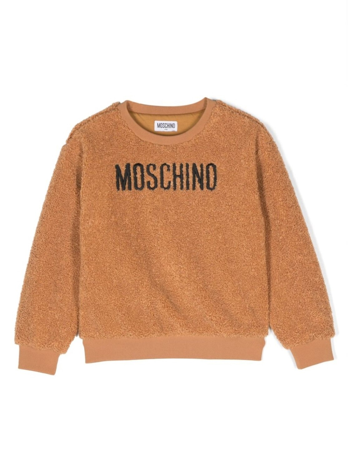 

Moschino Kids фактурная толстовка с вышитым логотипом, коричневый