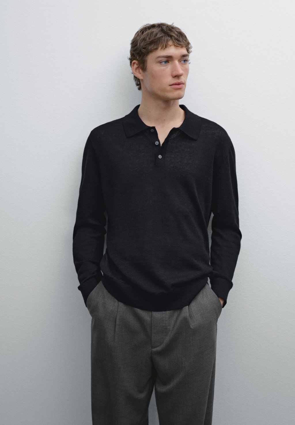 

Рубашка поло Massimo Dutti, темно-синий