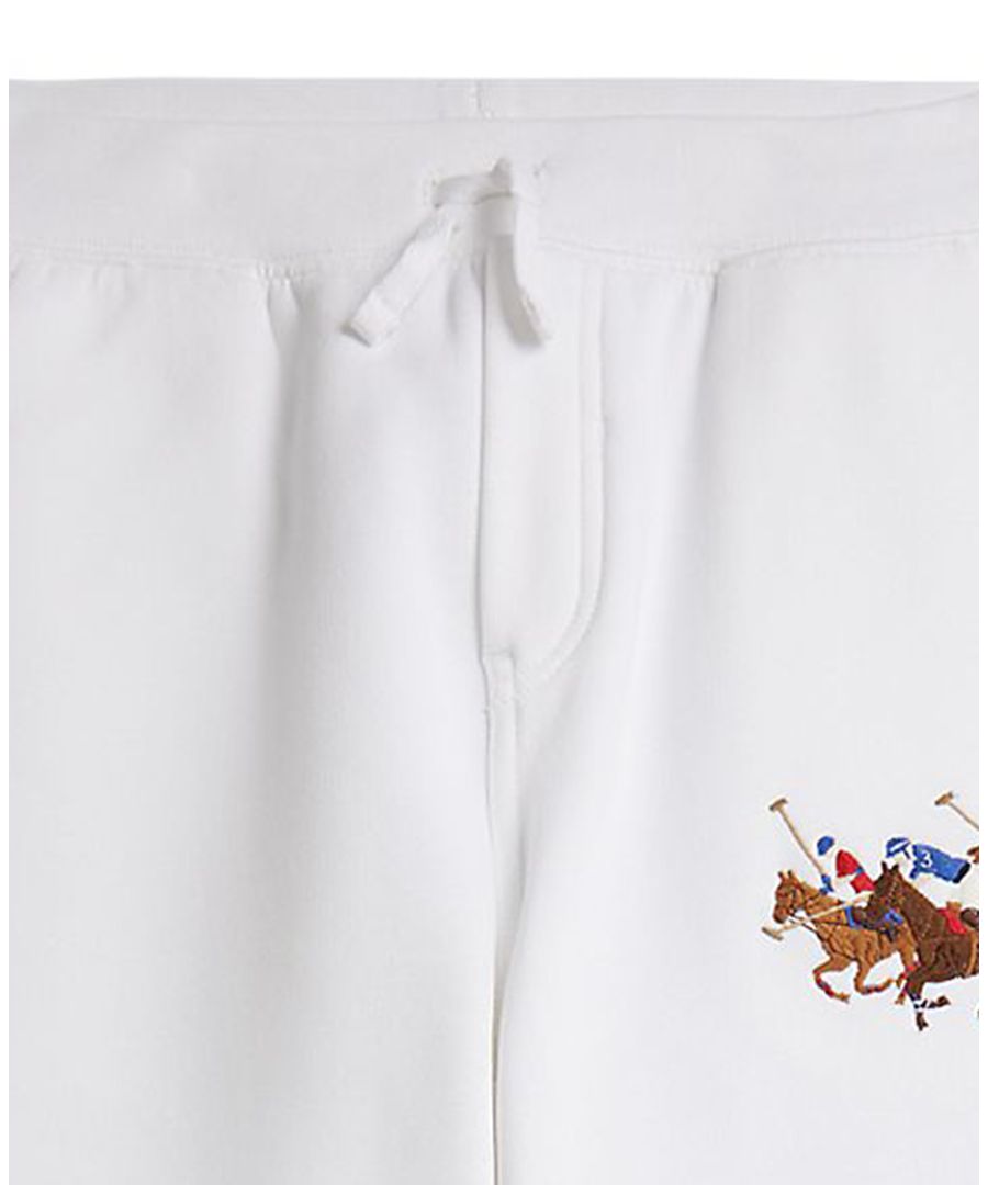 Детские флисовые спортивные штаны Triple-Pony для мальчиков 8-20 лет Polo Ralph Lauren, White — фото 3