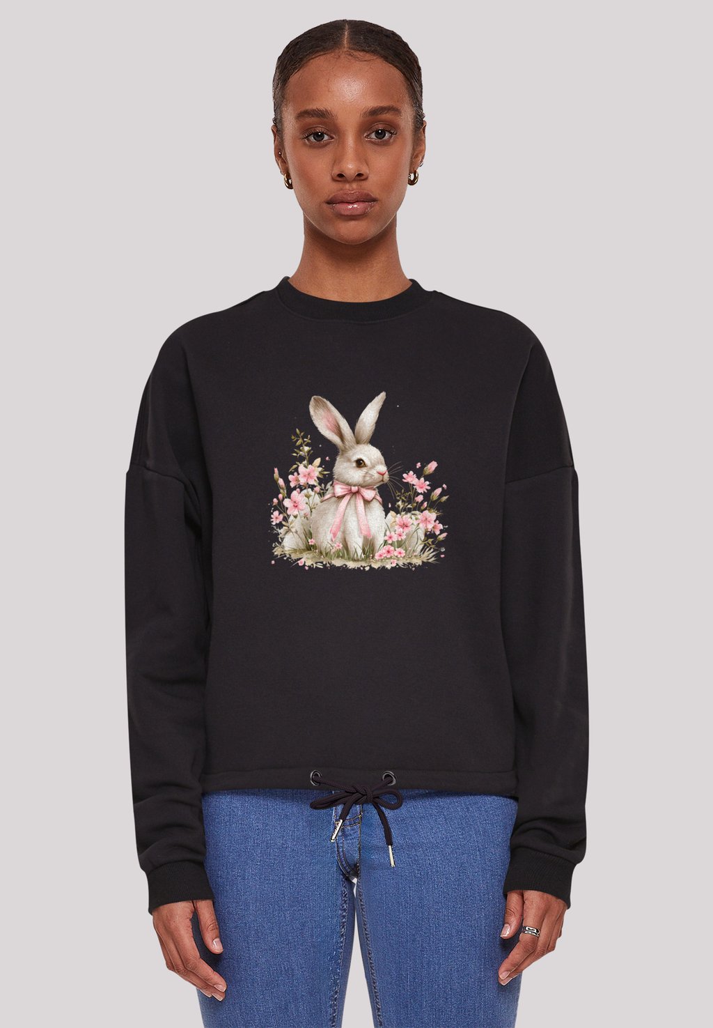 

Толстовка NIEDLICHER OSTERHASE MIT BLUMEN F4NT4STIC, черный