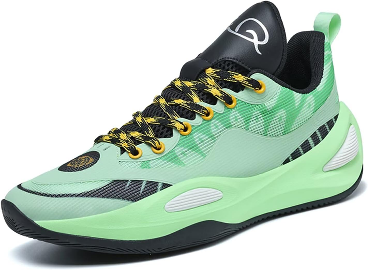 

Мужские баскетбольные кроссовки для женщин, высокие, для уличного стритбола, дышащие, с противоскользящей подошвой, модные беговые кроссовки Purfitall, зеленый