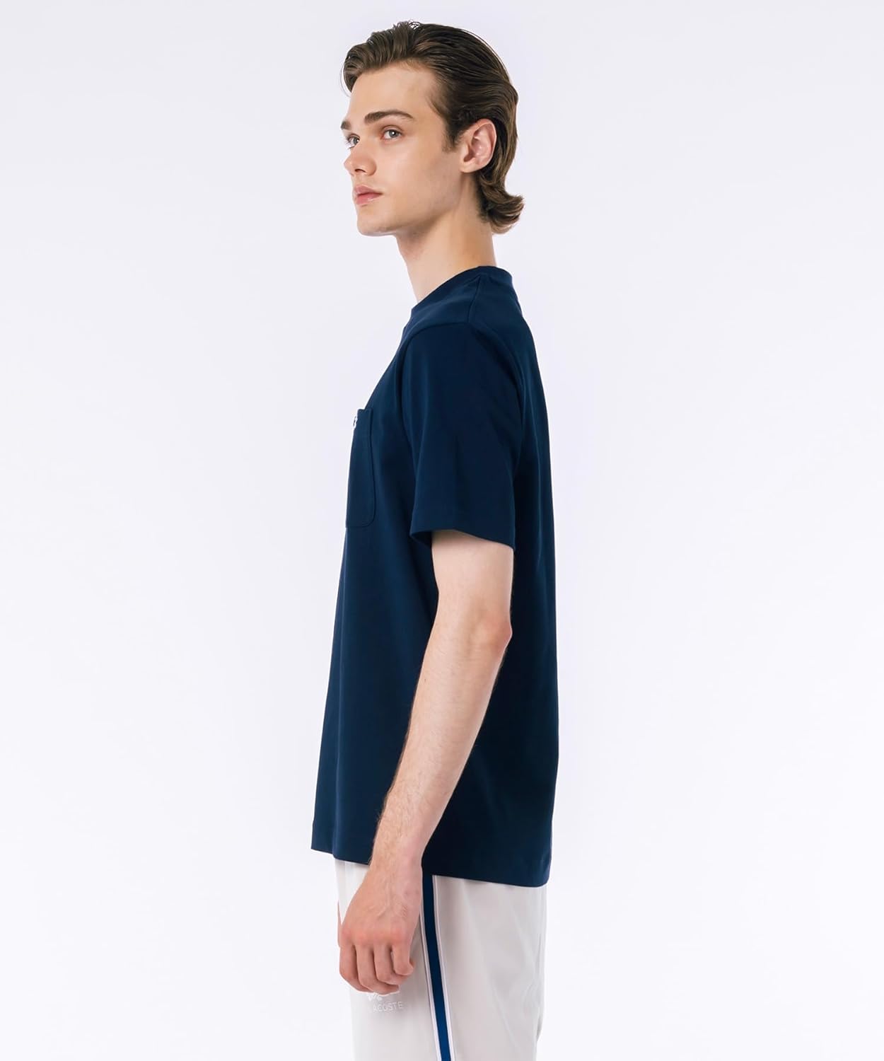 Футболка LACOSTE Мужская футболка с коротким рукавом и изображением часов в контуре, темно-синий — фото 4