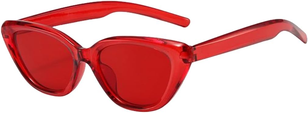 

Винтажные женские солнцезащитные очки «кошачий глаз», винтажные мужские солнцезащитные очки в маленькой оправе, роскошные очки с защитой от УФ-излучения UV400 TVTBBVV, Red Red