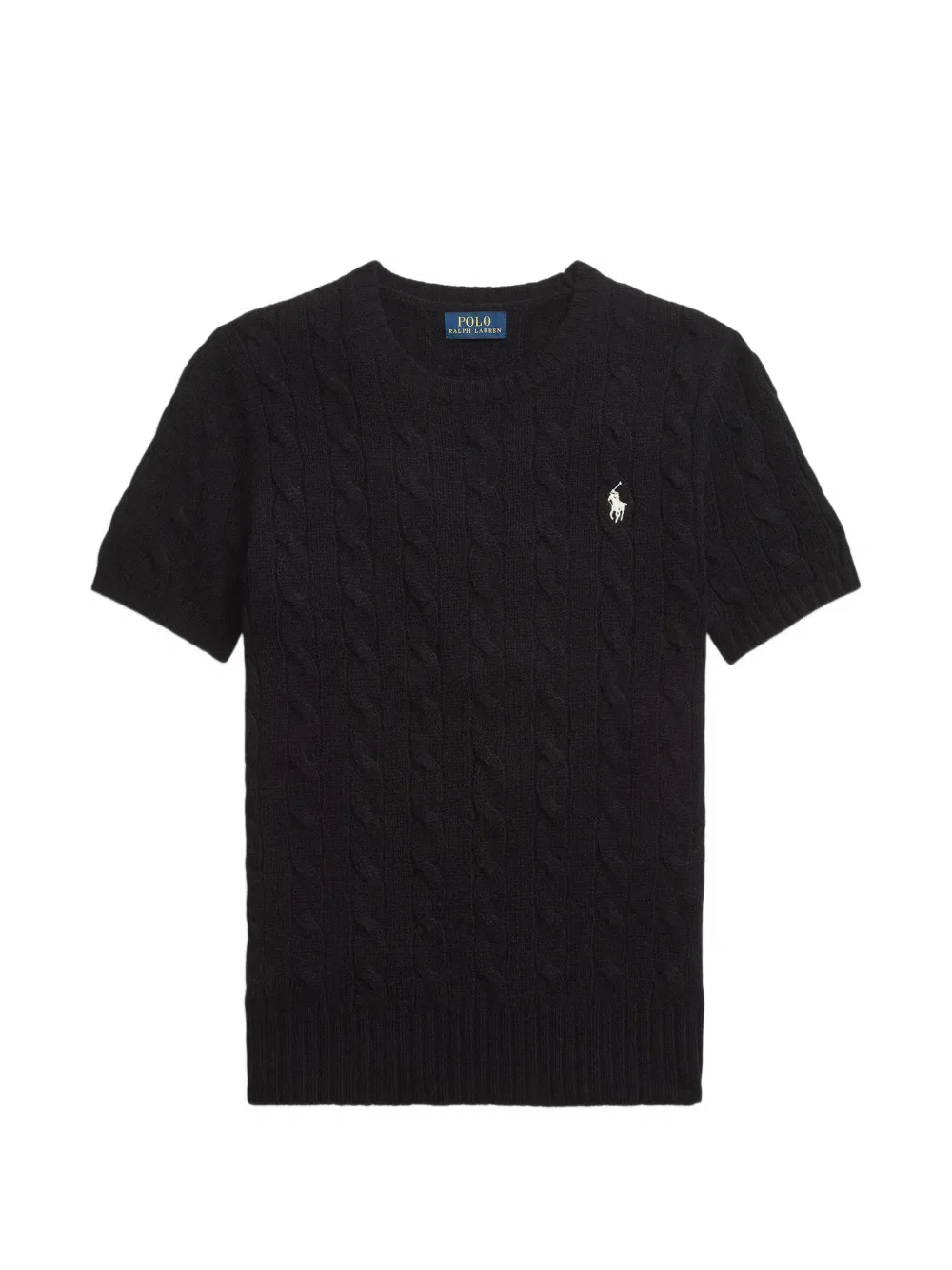 Футболка с логотипом Cable-knit Polo Ralph Lauren, черный