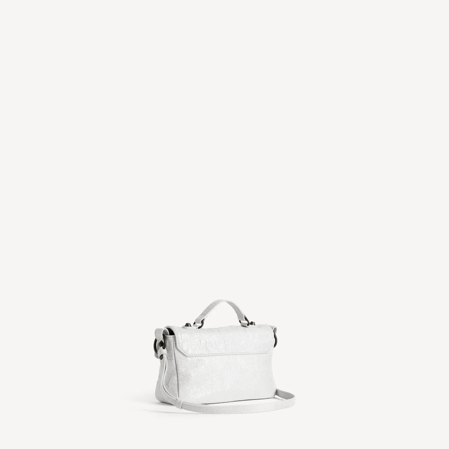 Женская мини-сумка Le City Flap Nano в оптическом белом цвете BALENCIAGA — фото 3