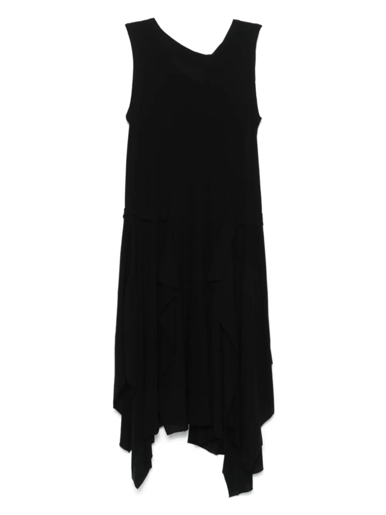 

Асимметричное платье миди Yohji Yamamoto, черный