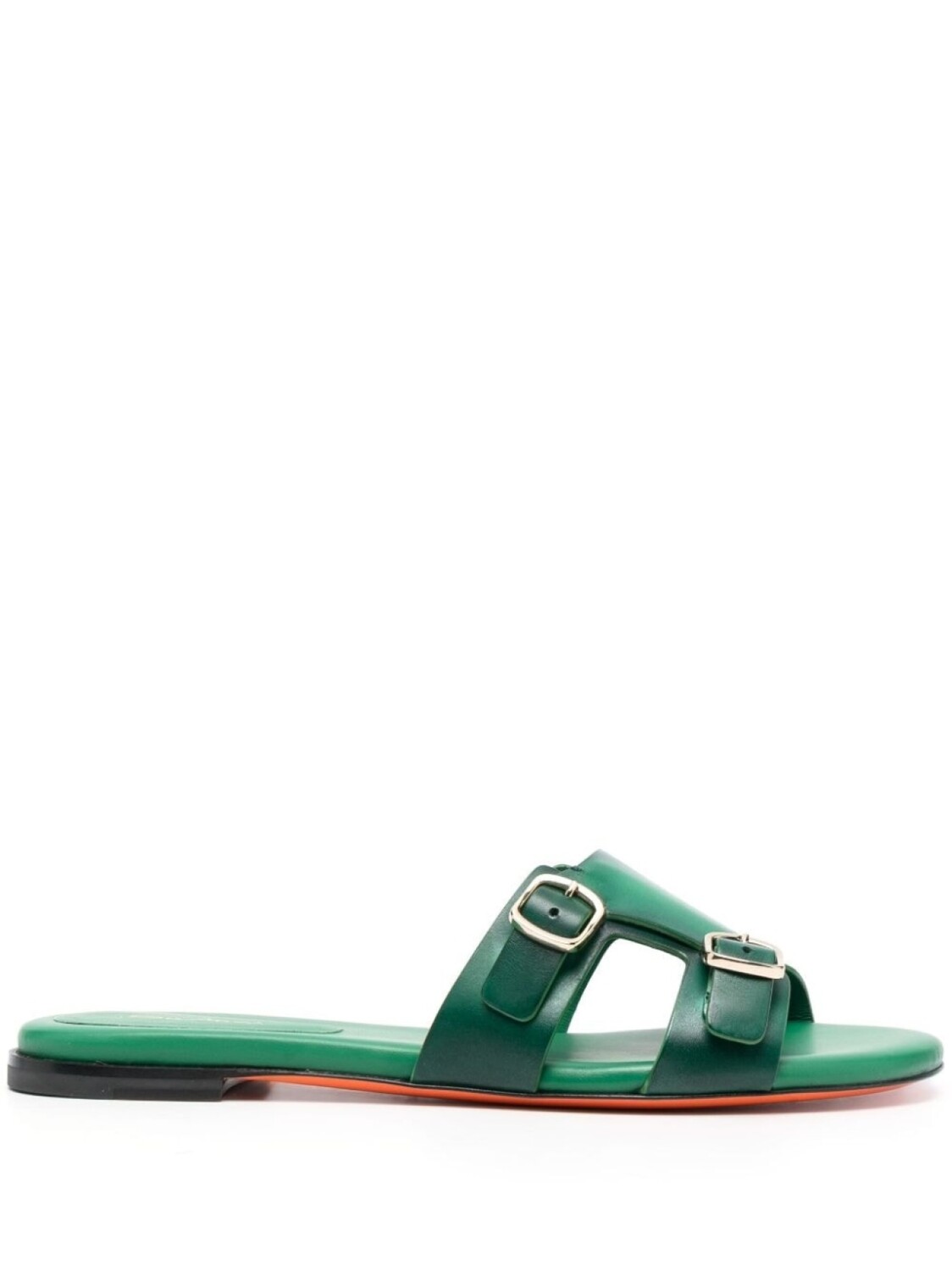 

Santoni шлепанцы с пряжками, зеленый