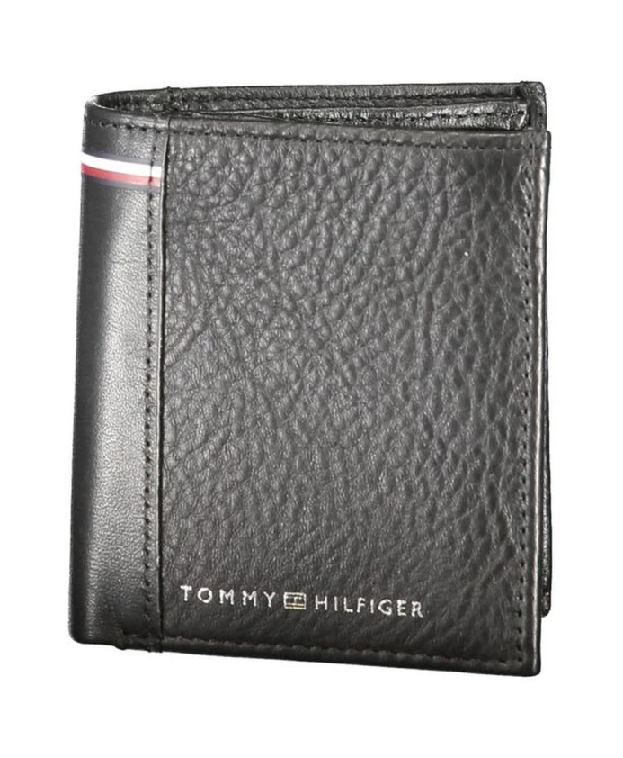 

Кожаный кошелек с отделением для монет Tommy Hilfiger, черный