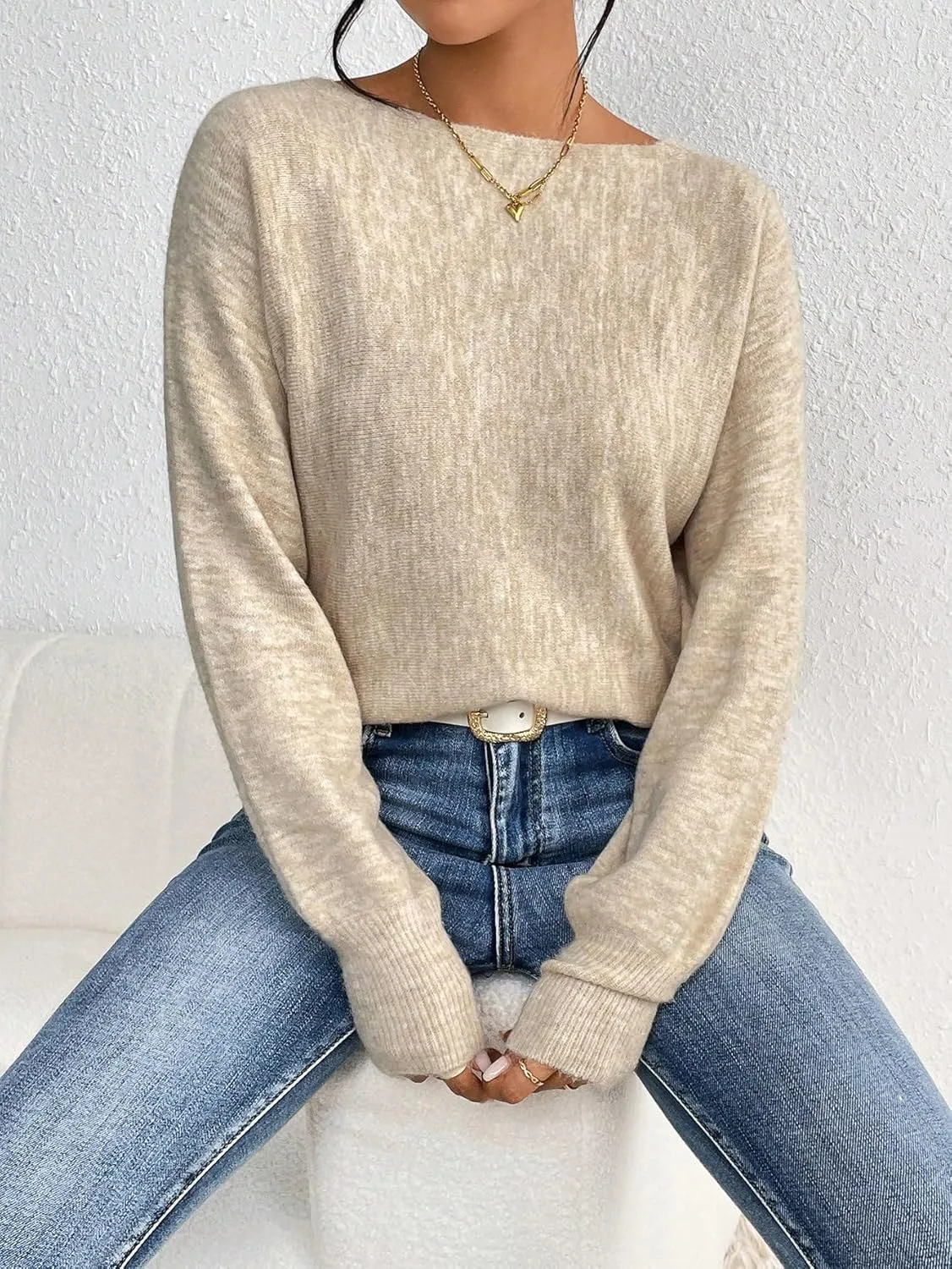 

Свитер Neeno с бат-воротом и рукавами летучая мышь