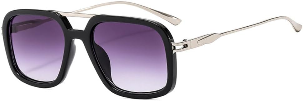 

Мужские солнцезащитные очки в стиле ретро с двойной перемычкой, защита от УФ-излучения UV400, модные женские солнцезащитные очки с градиентным переходом TYUVIVO, Black Gray Gradient