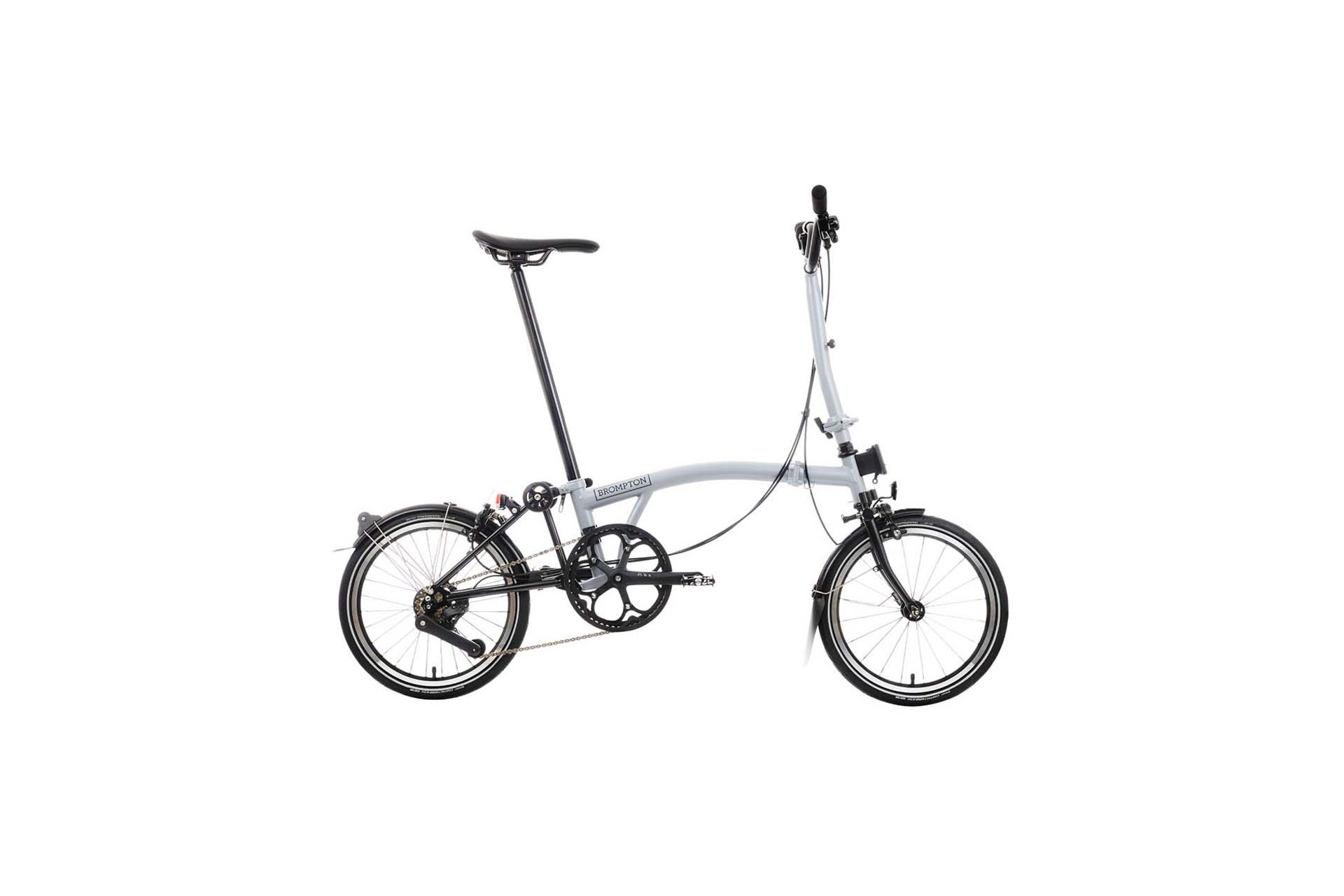 

Городской велосипед Brompton P line explore - 16 дюймов - faltrahmen, grau | lunar ice, matt / titanium black, matt