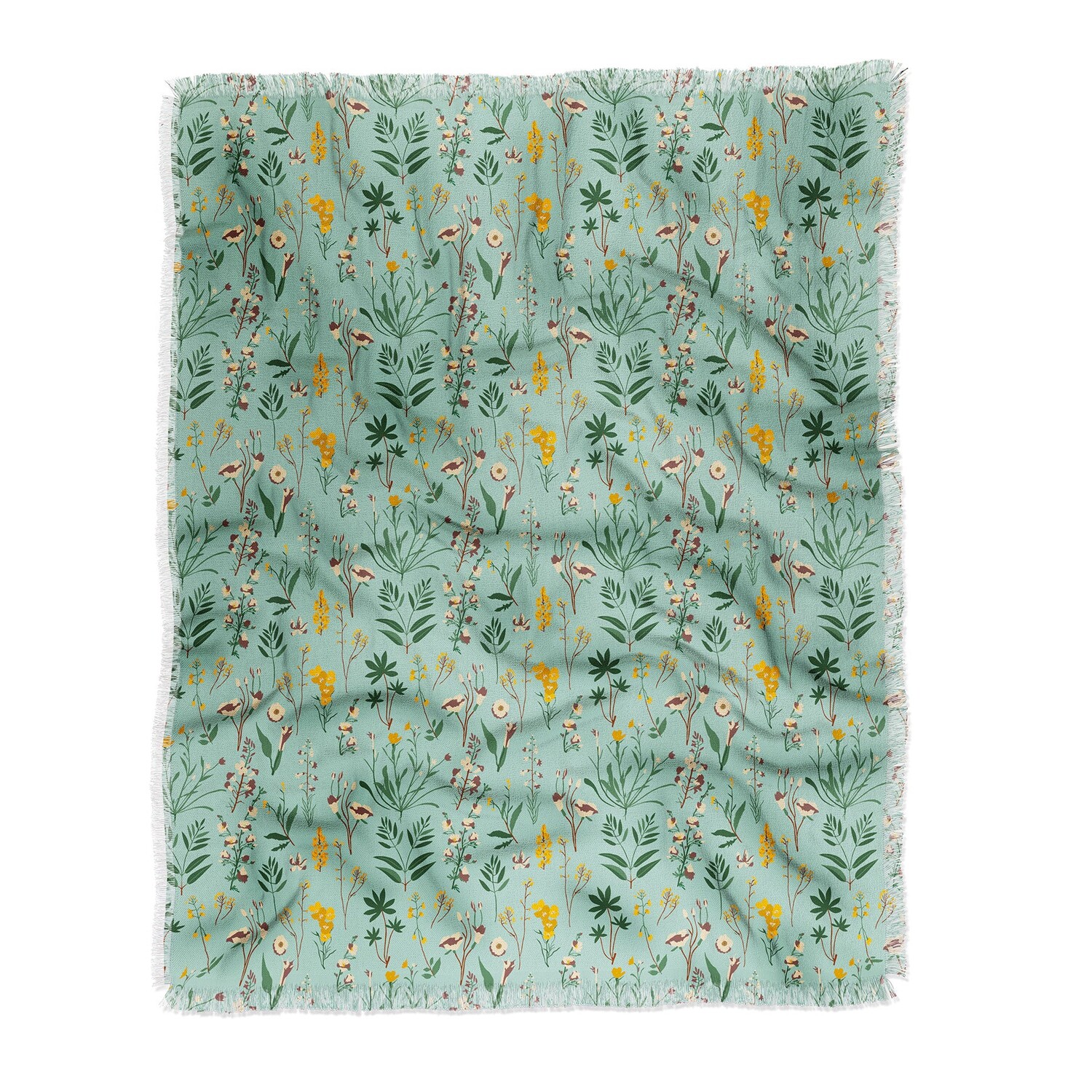 

Плед Holli Zollinger Zarah Wildflower Deny Designs, цвет Green