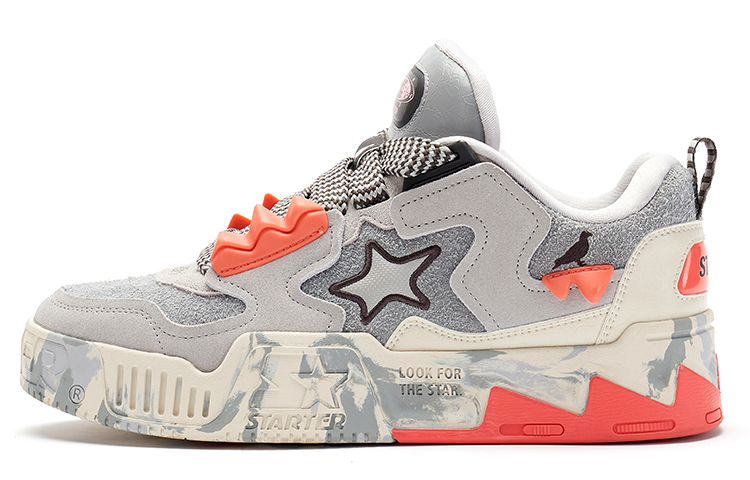 

STARTER Кроссовки для скейтбординга Staple x Vol 90s с противоскользящей подошвой, износостойкие, серо-розовые, мужские