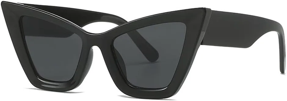 

Модные солнцезащитные очки большого размера «кошачий глаз» для женщин, винтажные градиентные очки с защитой от УФ-излучения UV400 для мужчин WNCKSQ, Black Grey