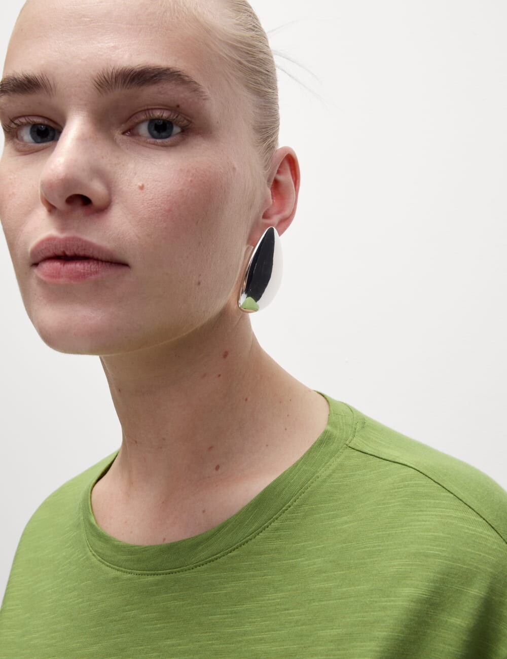 

Футболка свободного кроя из хлопкового модала Marks & Spencer, ярко-зеленый