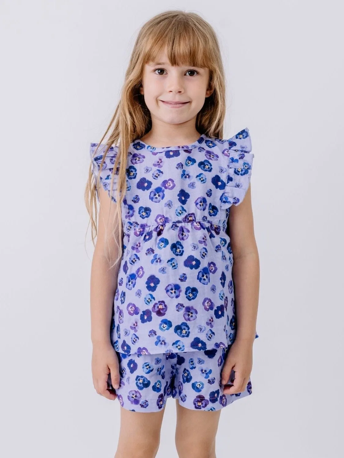 Обычные брюки 'Walkiddy - Purple Violas Shorts' Walkiddy, Lilac — фото 3