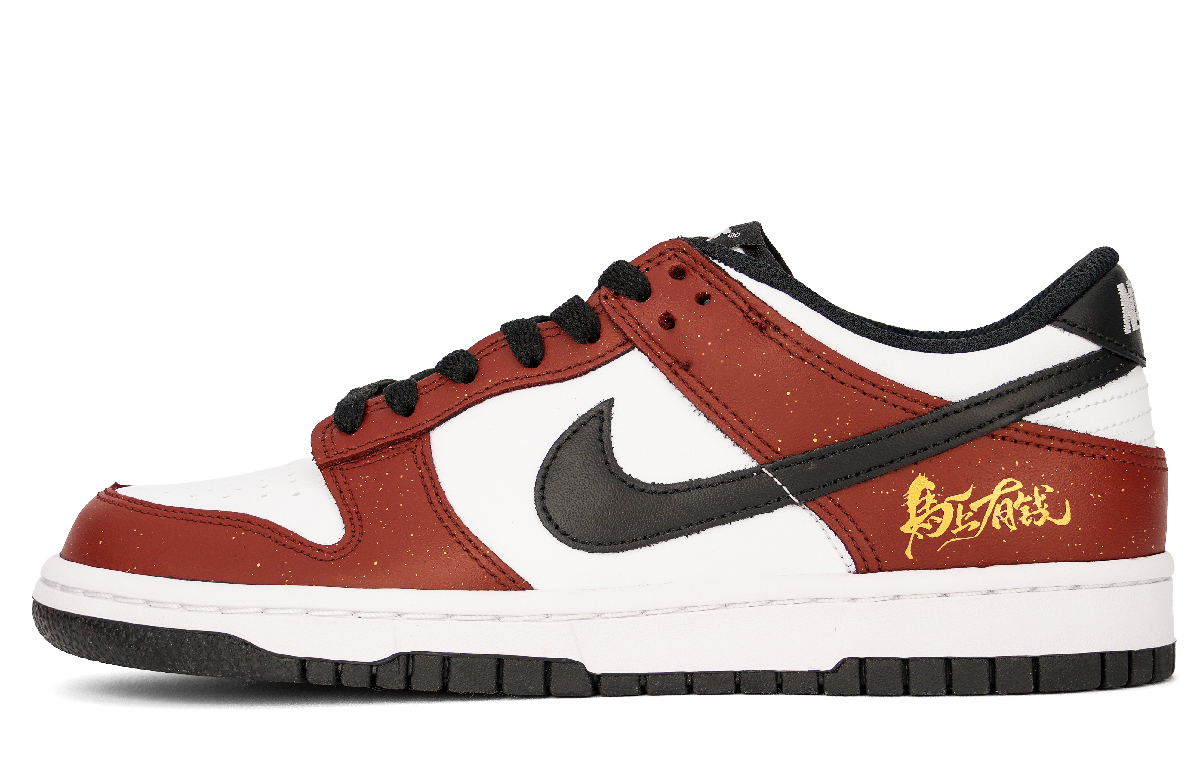 

Nike Кроссовки для скейтбординга Dunk Horse Year Collection, низкие, с противоскользящей подошвой и амортизацией Instant Wealth, унисекс, цвет Gold Red