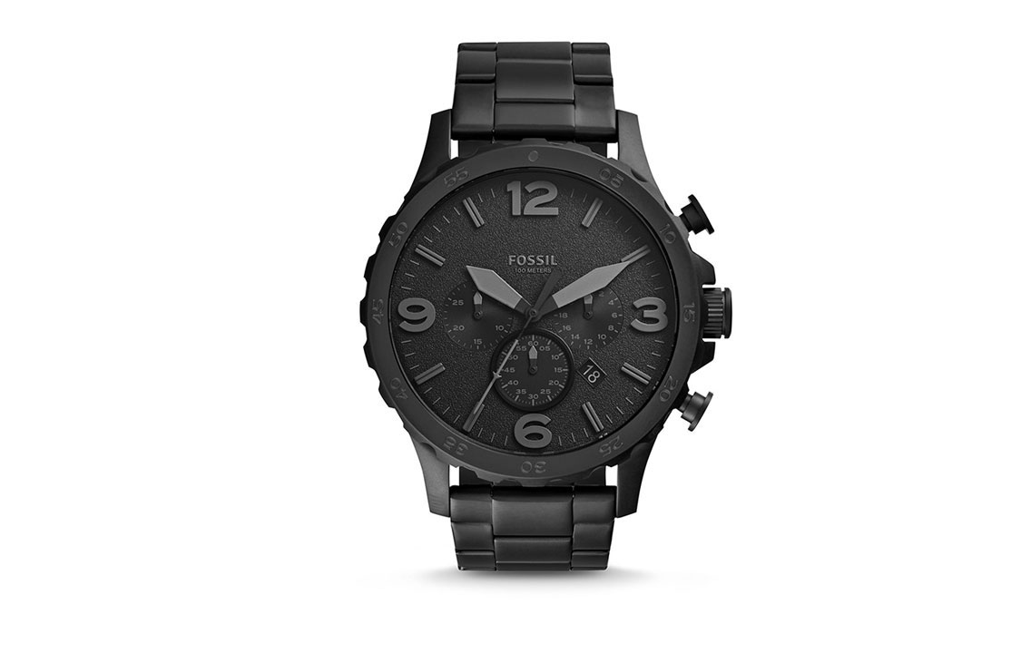 

FOSSIL Часы Wrist Watch Quartz Movement Stainless Steel Strap Black Dial Men's Watch