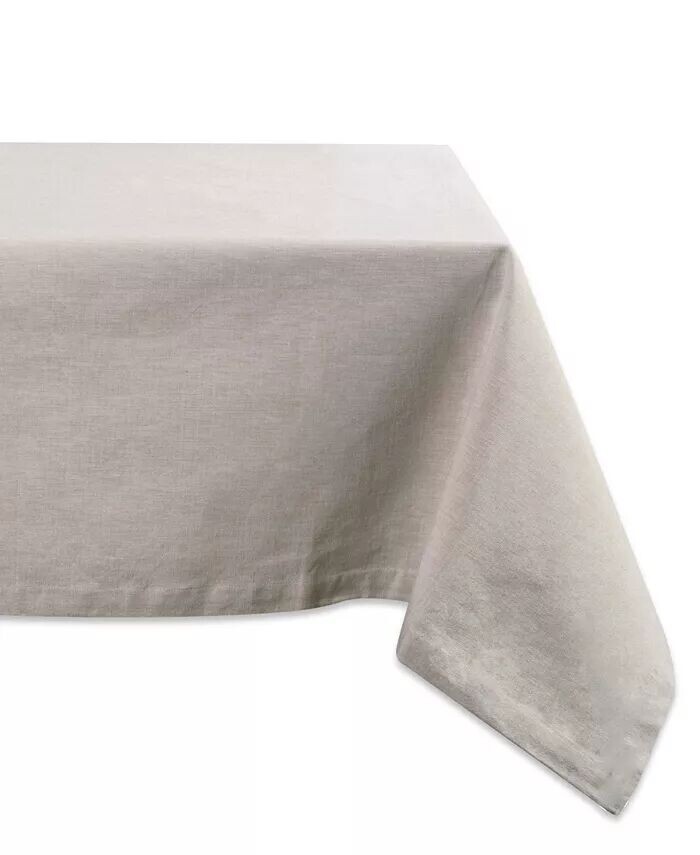 

Твердая скатерть из шамбре 60 x 104 дюйма Design Imports, бежевый