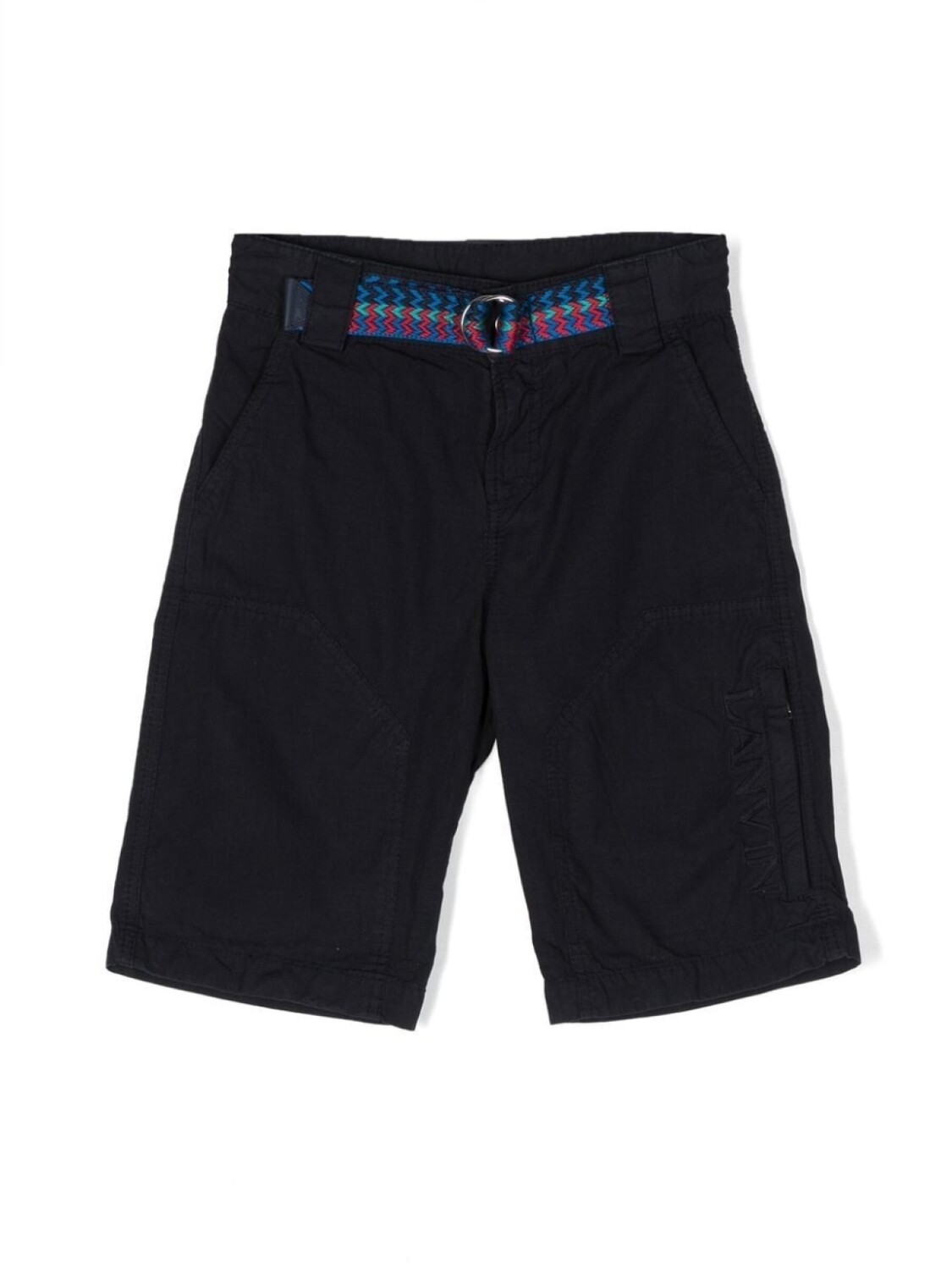 

Lanvin Enfant брюки чинос с вышитым логотипом, синий