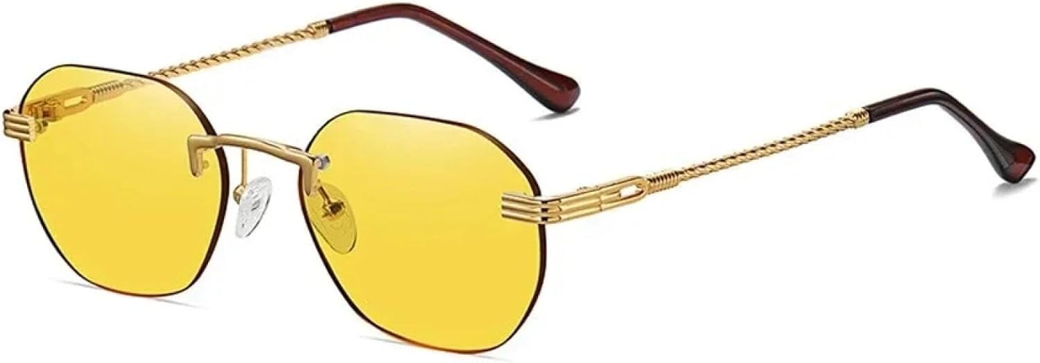 

Солнцезащитные очки с защитой от УФ-излучения UV400 | Золотистая металлическая оправа, градиентные линзы | Для женщин и мужчин, для занятий спортом на открытом воздухе и вождения DSVIGF, 08 Gold-yellow