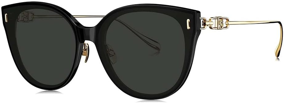 

Женские модные солнцезащитные очки BOLON в форме «кошачий глаз», увеличенного размера, поляризованные, 61 мм, эксклюзивный бренд очков EssilorLuxottica, Gloss Black/Rose Gold/Grey Polarized Oversize Bl5090