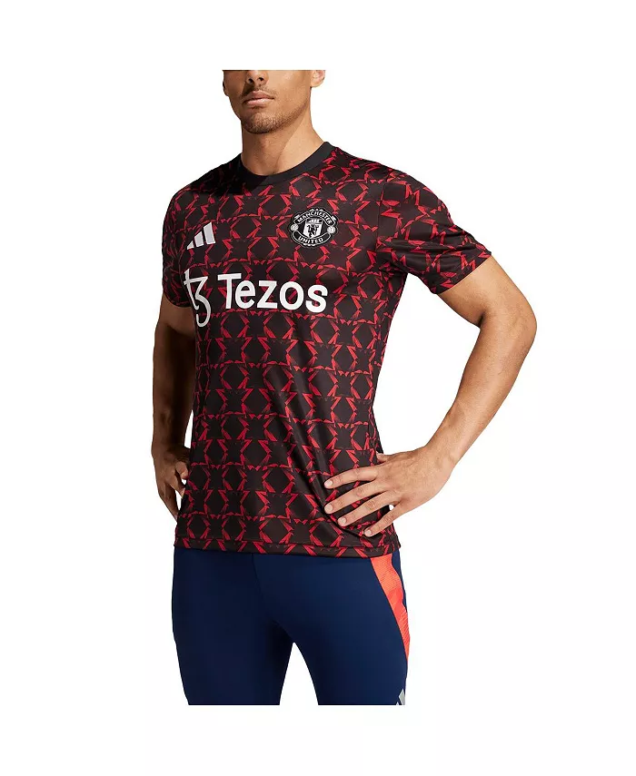 

Мужская черная футболка Manchester United 2024/25 для разминки adidas