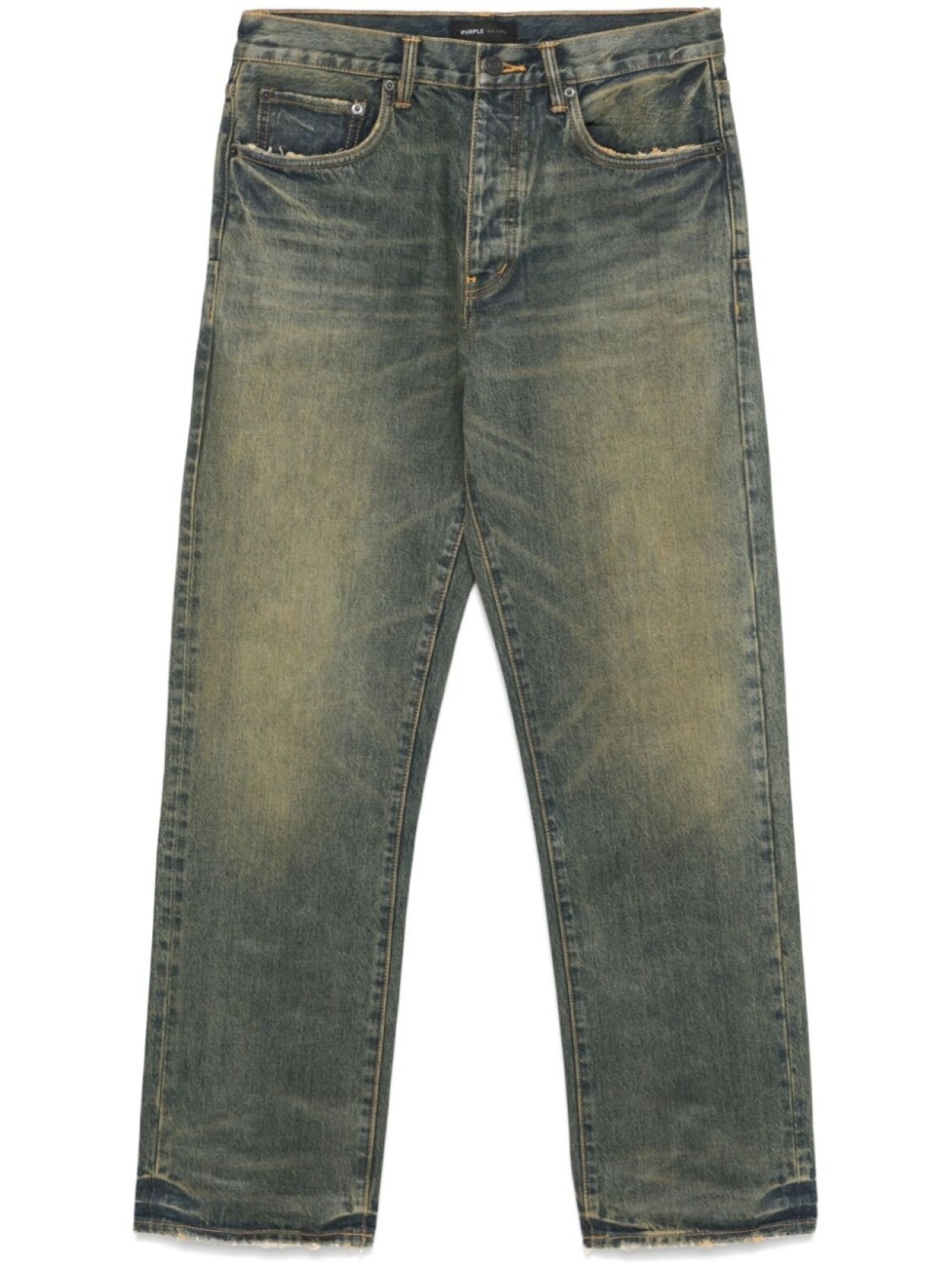 

Прямые джинсы средней посадки Purple Brand, синий