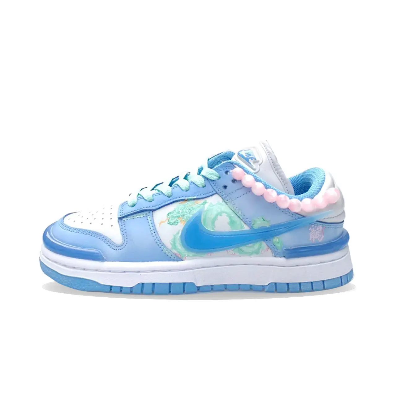 

Кроссовки Nike Lifestyle Shoes Women's Low-top Blue/white/green, синий/белый