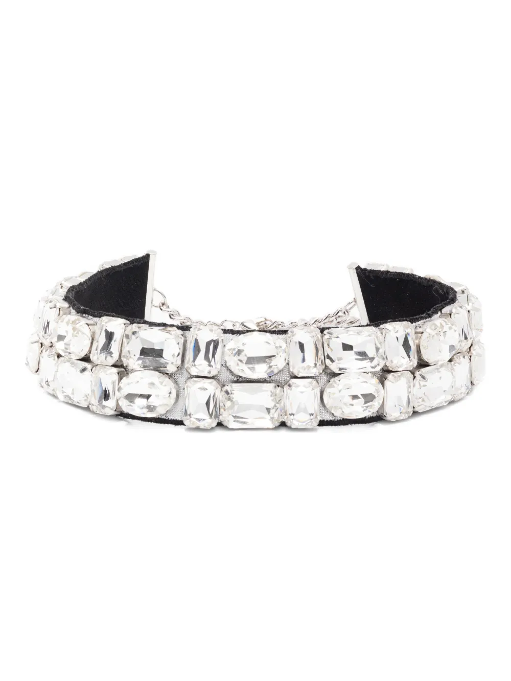 

Колье с кристаллами David Koma, серебристый