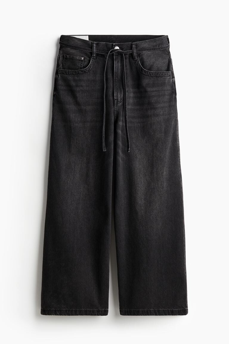 

Широкие джинсы H&M, черный