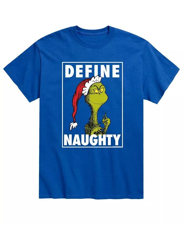 

Мужская футболка Dr. Seuss The Grinch Define Naughty AIRWAVES, синий