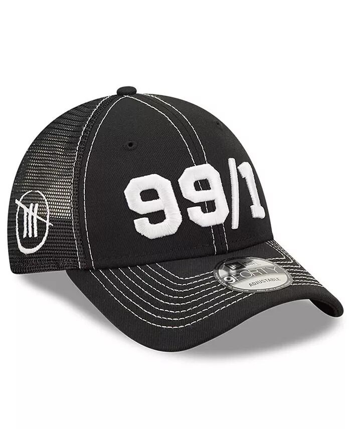 

Мужская черная регулируемая кепка TRACKHOUSE RACING 99/1 9FORTY Snapback Trucker New Era, черный