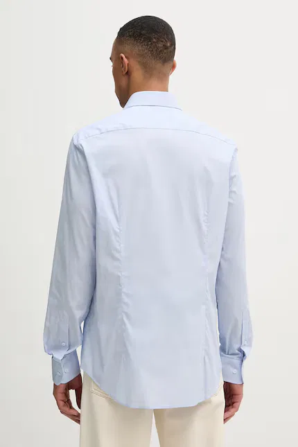Рубашка с классическим узором в полоску slim fit Tommy Hilfiger, синий — фото 3