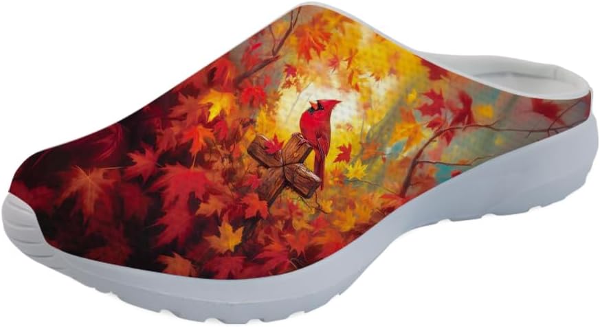 

Женские слипоны-кроссовки Forchrinse с тропическим ананасом и плюмерией, дышащие, для ходьбы, сабо, домашние и пляжные тапочки, обувь для медсестер, легкие, красный