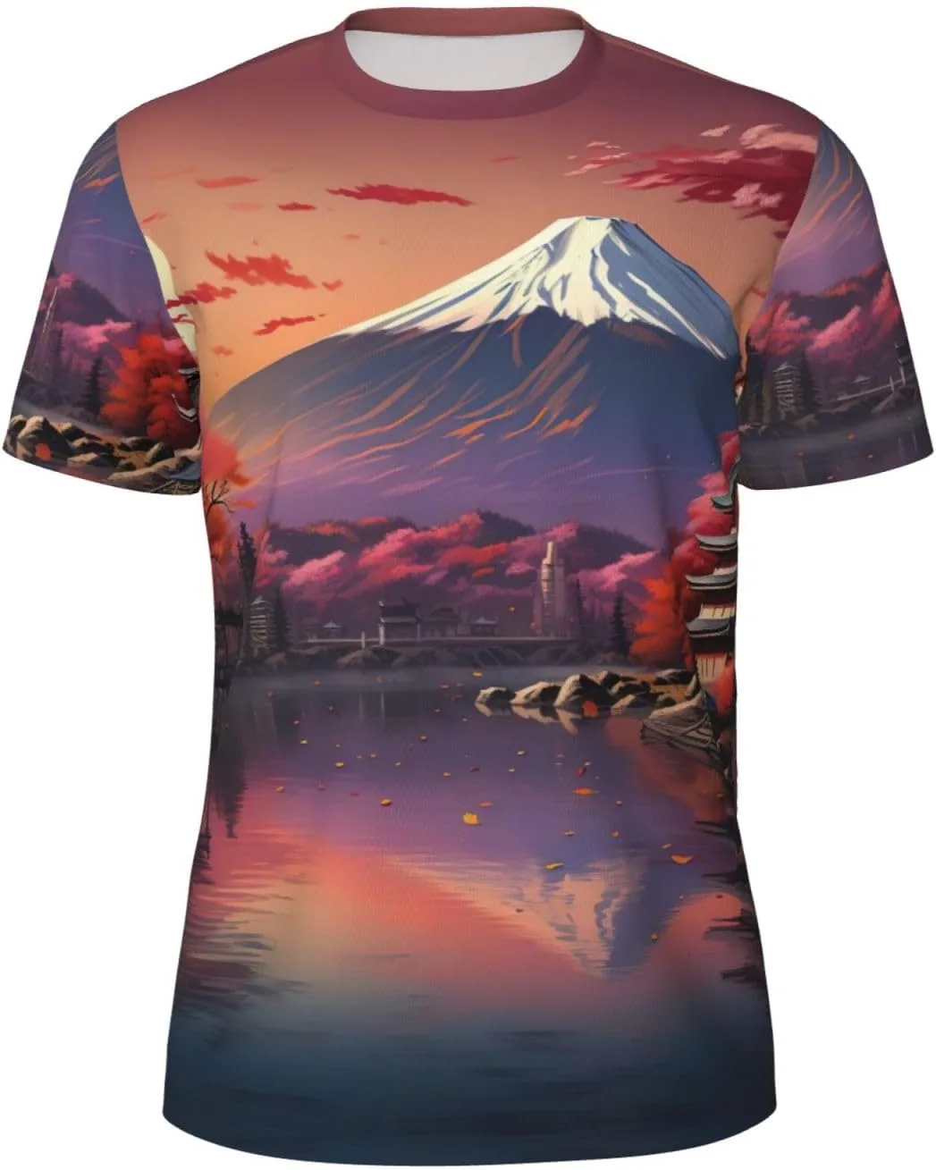

Футболка мужская летняя с принтом Mount Fuji, легкая и дышащая SDFHU