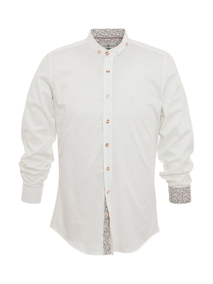 

Almsach Рубашка с воротником-стойкой 9112SK белого цвета