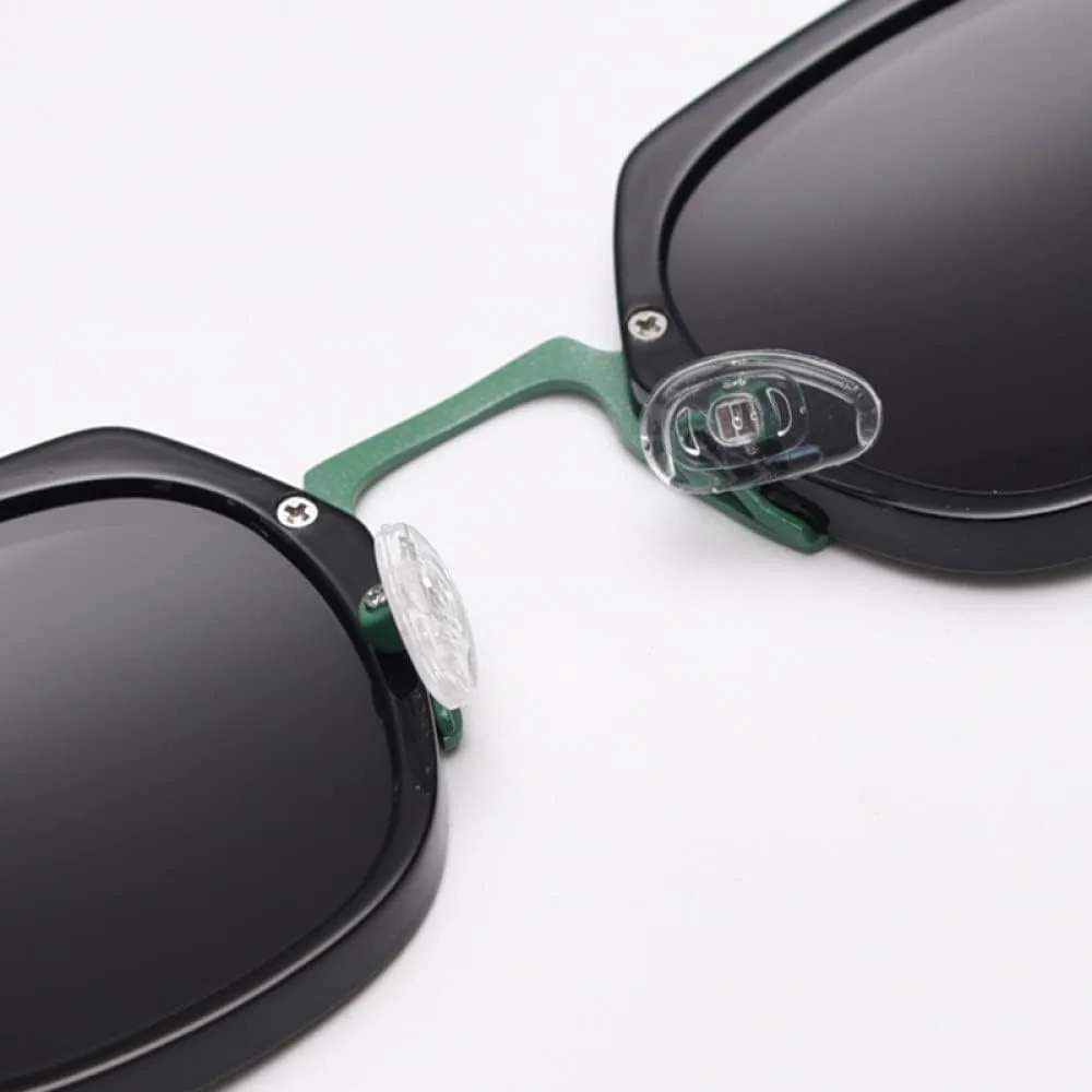 

LVTFCO Женские винтажные солнцезащитные очки, поляризованные, мужские ретро летние солнцезащитные очки для женщин в стиле панк, металлические, UV400, Black Gold Frame