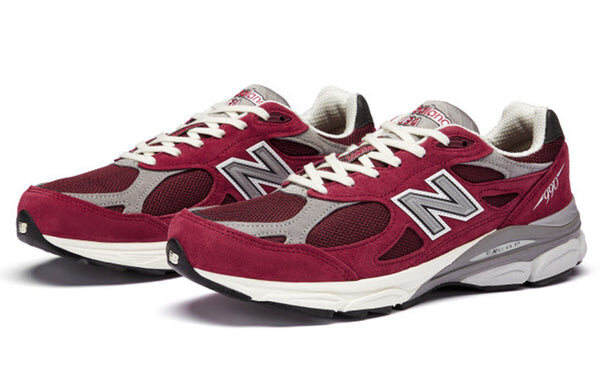 Кроссовки teddy santis x 990v3 сделано в сша New Balance, красный — фото 2