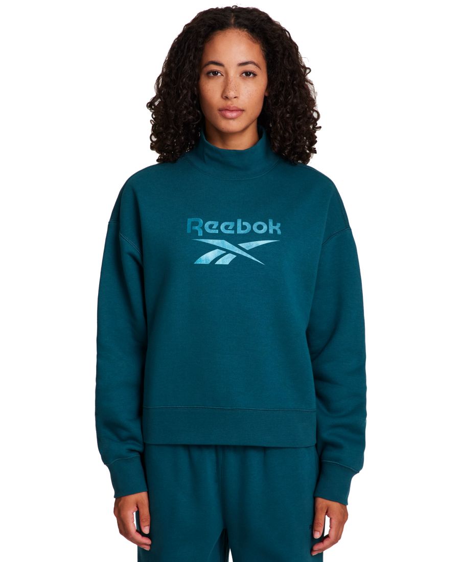 

Женская толстовка с высоким воротником Vector, размер M Reebok, Retro Teal