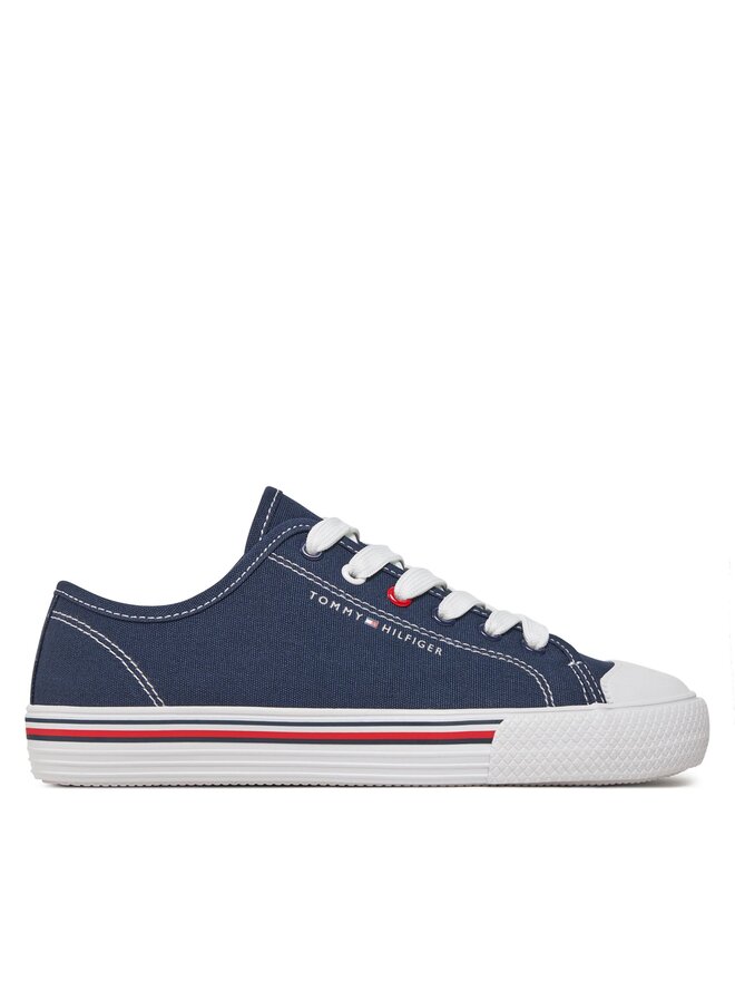 

Тканевые кроссовки Low Cut Lace Up Sneaker T3X9-33324-0890 Tommy Hilfiger, темно-синий