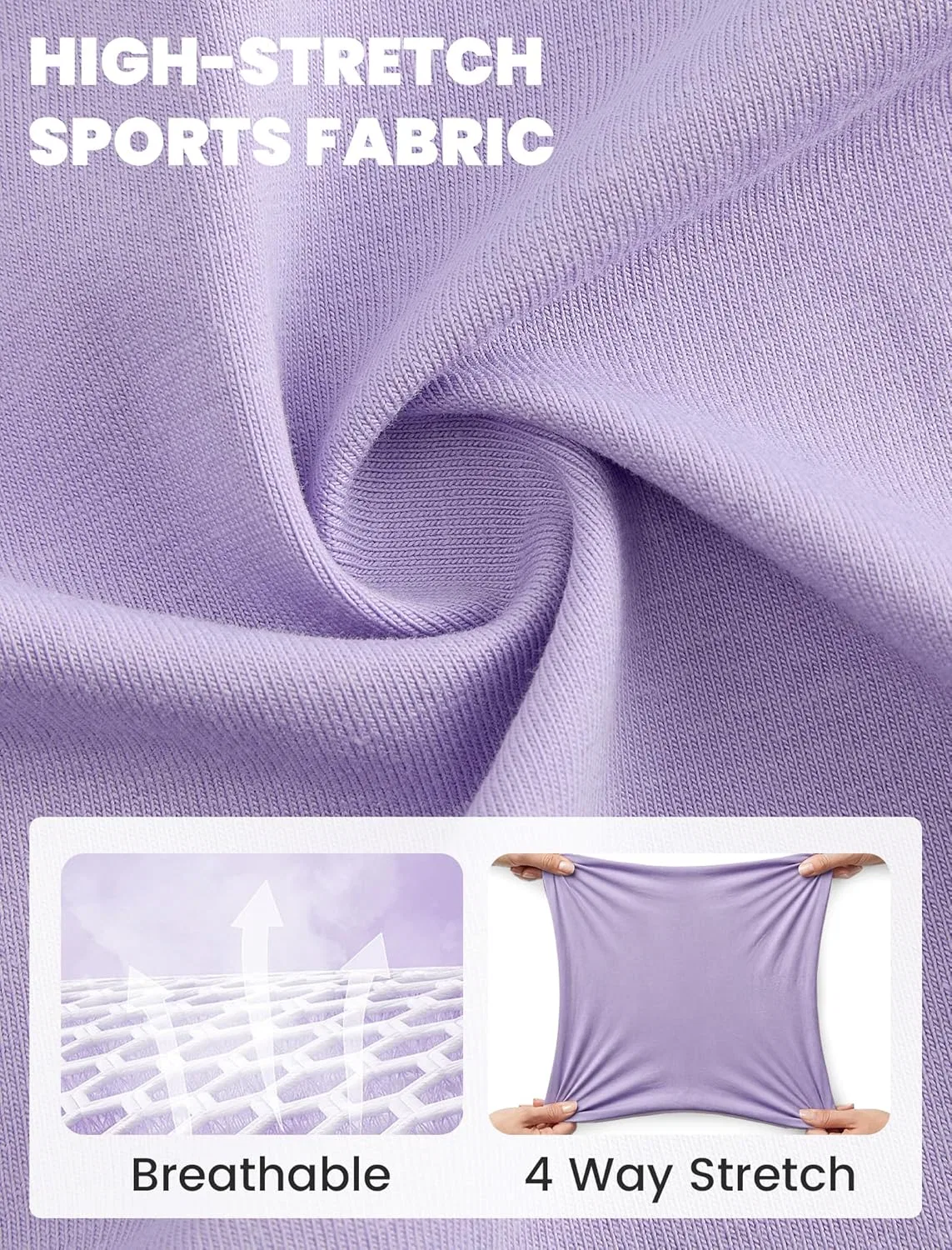 Детская спортивная футболка с открытой спиной Wenlia, Lilac — фото 4