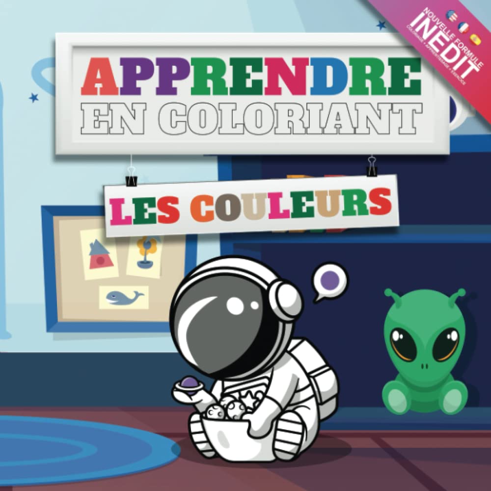 

Livre de coloriage enfant de 2 à 5 ans, Apprendre en coloriant les Couleurs, Un nouvel apprentissage amusant: Mon premier cahier éducatif à colorier ... les compétences des petits (French Edition) (Independently published)