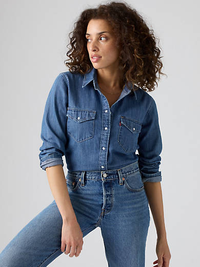 

Легендарная джинсовая рубашка в стиле вестерн Levi's, цвет Going Steady - Medium Wash