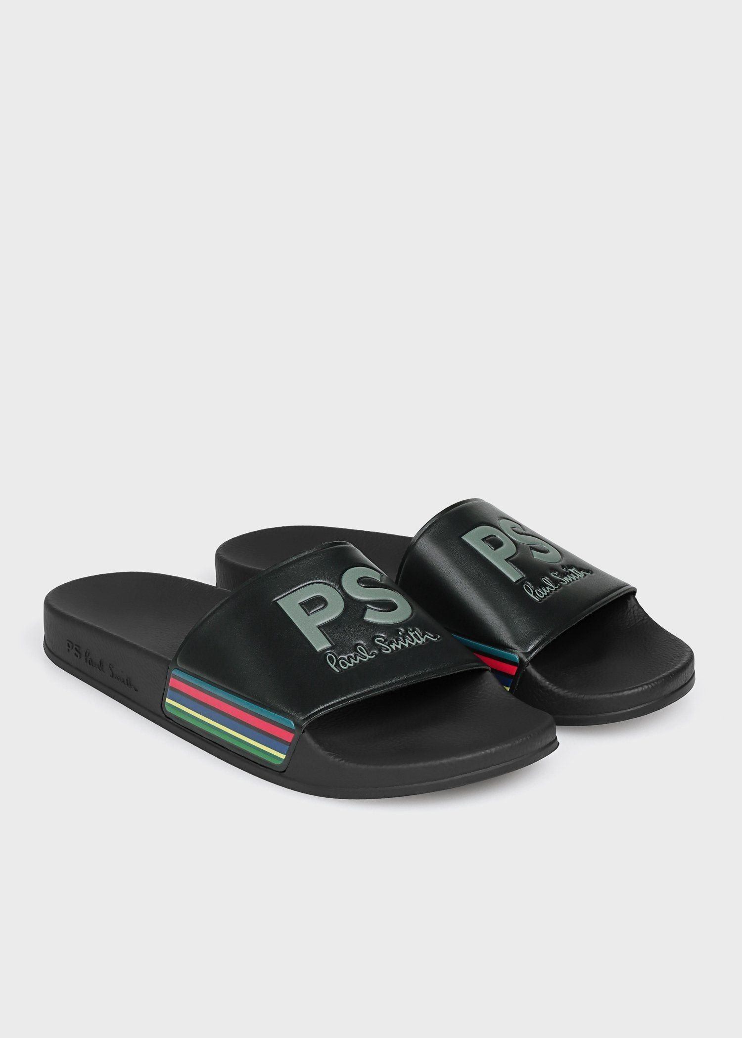 Сандалии для душа с логотипом PS и зебровым принтом Ps Paul Smith, Black 2 — фото 2
