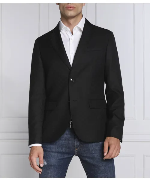 

Элегантный шерстяной жакет Regular fit Emporio Armani, черный